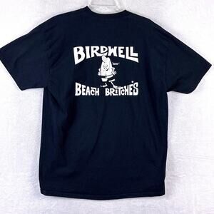 Birdwell Beach Britches Birdie Tshirt Men XL Black White Preppy Skate Surf SoCal